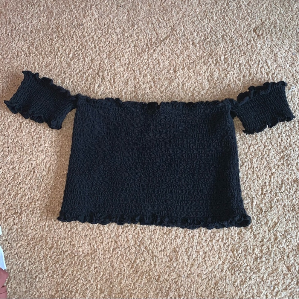 off the shoulder crop top